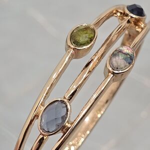 Elegant Gold Multi-Stone Women's Bracelet
